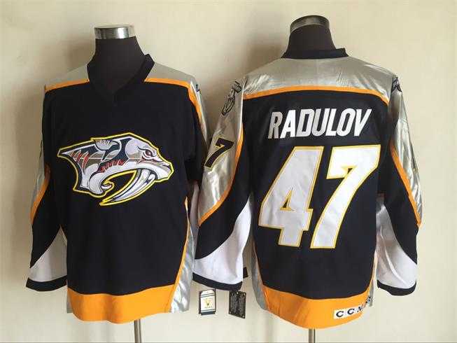Nashville Predators #47 Radulov Black CCM Throwback Stitched Jersey
