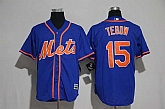 New York Mets #15 Tim Tebow Blue New Cool Base Jersey,baseball caps,new era cap wholesale,wholesale hats
