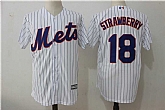 New York Mets #18 Darryl Strawberry White New Cool Base Stitched Jersey,baseball caps,new era cap wholesale,wholesale hats