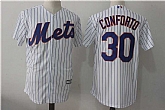 New York Mets #30 Michael Conforto White New Cool Base Stitched Jersey,baseball caps,new era cap wholesale,wholesale hats