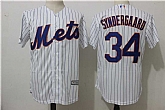 New York Mets #34 Noah Syndergaard White New Cool Base Stitched Jersey,baseball caps,new era cap wholesale,wholesale hats