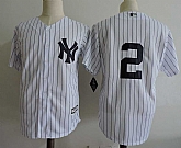 New York Yankees #2 Derek Jeter (No Name) White New Cool Base Stitched Jersey,baseball caps,new era cap wholesale,wholesale hats