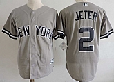 New York Yankees #2 Derek Jeter Gray New Cool Base Stitched Jersey,baseball caps,new era cap wholesale,wholesale hats