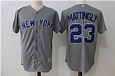 New York Yankees #23 Don Mattingly Gray New Cool Base Stitched Jersey,baseball caps,new era cap wholesale,wholesale hats