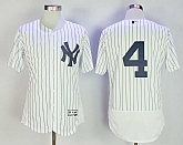 New York Yankees #4 Lou Gehrig White Flexbase Jersey,baseball caps,new era cap wholesale,wholesale hats