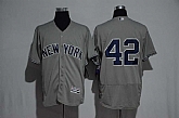 New York Yankees #42 Mariano Rivera (No Name) Gray Flexbase Stitched MLB Jersey,baseball caps,new era cap wholesale,wholesale hats