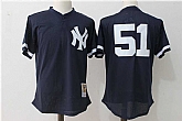 New York Yankees #51 Bernie Williams Navy Cooperstown Collection Mesh Batting Practice Jersey,baseball caps,new era cap wholesale,wholesale hats