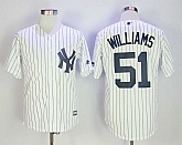 New York Yankees #51 Bernie Williams White New Cool Base Stitched Jersey,baseball caps,new era cap wholesale,wholesale hats