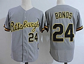 Pittsburgh Pirates #24 Barry Bonds Gray Cooperstown Collection Jersey,baseball caps,new era cap wholesale,wholesale hats