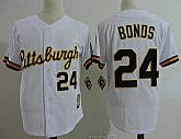 Pittsburgh Pirates #24 Barry Bonds White Cooperstown Collection Jersey,baseball caps,new era cap wholesale,wholesale hats