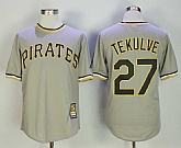 Pittsburgh Pirates #27 Kent Tekulve Gray Road Cool Base Cooperstown Collection Player Jersey,baseball caps,new era cap wholesale,wholesale hats