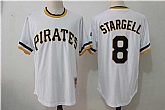 Pittsburgh Pirates #8 Willie Stargell White Mitchell And Ness Throwback Pullover Jersey,baseball caps,new era cap wholesale,wholesale hats
