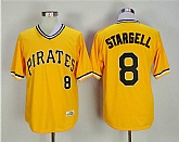 Pittsburgh Pirates #8 Willie Stargell Yellow 1979 Throwback Jersey,baseball caps,new era cap wholesale,wholesale hats