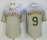 Pittsburgh Pirates #9 Bill Mazeroski Gray Cooperstown Collection Cool Base Jersey,baseball caps,new era cap wholesale,wholesale hats