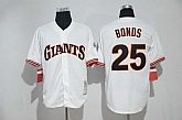 San Francisco Giants #25 Barry Bonds White Mitchell And Ness Throwback Stitched Jersey,baseball caps,new era cap wholesale,wholesale hats