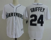 Seattle Mariners #24 Ken Griffey White New Cool Base Stitched MLB Jersey,baseball caps,new era cap wholesale,wholesale hats