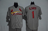 St. Louis Cardinals #1 Ozzie Smith Gray New Cool Base Stitched Jersey,baseball caps,new era cap wholesale,wholesale hats
