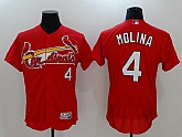 St. Louis Cardinals #4 Yadier Molina Red Flexbase Stitched Jersey,baseball caps,new era cap wholesale,wholesale hats