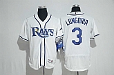 Tampa Bay Rays #3 Evan Longoria White Flexbase Stitched Jersey,baseball caps,new era cap wholesale,wholesale hats