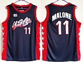 Team USA Basketball #11 Malone Navy Blue Dream Team III Jersey,baseball caps,new era cap wholesale,wholesale hats