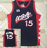 Team USA Basketball #15 Olajuwon Navy Blue Dream Team III Jersey,baseball caps,new era cap wholesale,wholesale hats