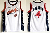 Team USA Basketball #4 Charles Barkley White Dream Team III Jersey,baseball caps,new era cap wholesale,wholesale hats