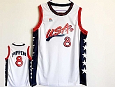 Team USA Basketball #8 Scottie Pippen White Dream Team III Jersey,baseball caps,new era cap wholesale,wholesale hats