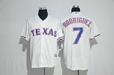 Texas Rangers #7 Rodriguez White New Cool Base Stitched MLB Jersey,baseball caps,new era cap wholesale,wholesale hats