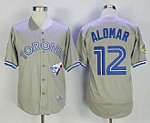 Toronto Blue Jays #12 Roberto Alomar Gray Throwback Jersey,baseball caps,new era cap wholesale,wholesale hats