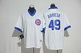 Youth Chicago Cubs #49 Jake Arrieta White Throwback New Cool Base Jersey,baseball caps,new era cap wholesale,wholesale hats