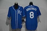 Youth Kansas City Royals #8 Mike Moustakas Blue New Cool Base Jersey