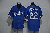 Youth Los Angeles Dodgers #22 Clayton Kershaw Blue New Cool Base Jersey,baseball caps,new era cap wholesale,wholesale hats