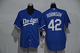 Youth Los Angeles Dodgers #42 Jackie Robinson Blue New Cool Base Jersey,baseball caps,new era cap wholesale,wholesale hats