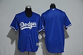 Youth Los Angeles Dodgers Blank Blue New Cool Base Jersey,baseball caps,new era cap wholesale,wholesale hats