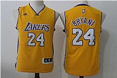Youth Los Angeles Lakers #24 Kobe Bryant Yellow Swingman Jersey,baseball caps,new era cap wholesale,wholesale hats