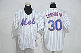 Youth New York Mets #30 Michael Conforto White New Cool Base Jersey