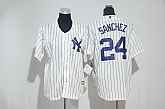 Youth New York Yankees #24 Gary Sanchez White New Cool Base Stitched Jersey,baseball caps,new era cap wholesale,wholesale hats