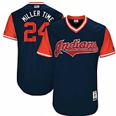 Cleveland Indians #24 Andrew Miller Miller Time Majestic Navy 2017 Players Weekend Jersey,baseball caps,new era cap wholesale,wholesale hats