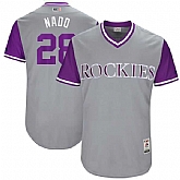 Colorado Rockies #28 Nolan Arenado Nado Majestic Gray 2017 Players Weekend Jersey,baseball caps,new era cap wholesale,wholesale hats