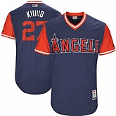 Los Angeles Angels of Anaheim #27 Mike Trout Kiiiiid Majestic Navy 2017 Players Weekend Jersey,baseball caps,new era cap wholesale,wholesale hats