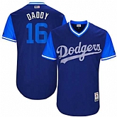Los Angeles Dodgers #16 Andre Ethier Daddy Majestic Royal 2017 Players Weekend Jersey,baseball caps,new era cap wholesale,wholesale hats