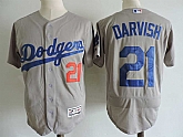 Los Angeles Dodgers #21 Darvish Gray Flexbase Stitched Stitched Jerseys,baseball caps,new era cap wholesale,wholesale hats