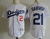 Los Angeles Dodgers #21 Darvish White Flexbase Stitched Stitched Jerseys,baseball caps,new era cap wholesale,wholesale hats