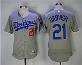 Los Angeles Dodgers #21 Yu Darvish Gray Flexbase Stitched Jerseys,baseball caps,new era cap wholesale,wholesale hats