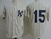New York Yankees #15 Thurman Munson (No Name) Cream Cooperstown Collection Stitched Jerseys,baseball caps,new era cap wholesale,wholesale hats