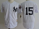 New York Yankees #15 Thurman Munson White (No Name) Mitchell And Ness Throwback Stitched Jerseys,baseball caps,new era cap wholesale,wholesale hats