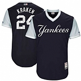 New York Yankees #24 Gary Sanchez Kraken Majestic Navy 2017 Players Weekend Jersey,baseball caps,new era cap wholesale,wholesale hats