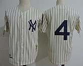 New York Yankees #4 Lou Gehrig (No Name) Cream Cooperstown Collection Stitched Jerseys,baseball caps,new era cap wholesale,wholesale hats
