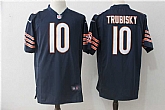 Nike Chicago Bears #10 Mitchell Trubisky Navy Blue Team Color Game Jersey,baseball caps,new era cap wholesale,wholesale hats