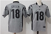 Nike Cincinnati Bengals #18 A.J. Green Gridiron Gray II Stitched Limited Jersey